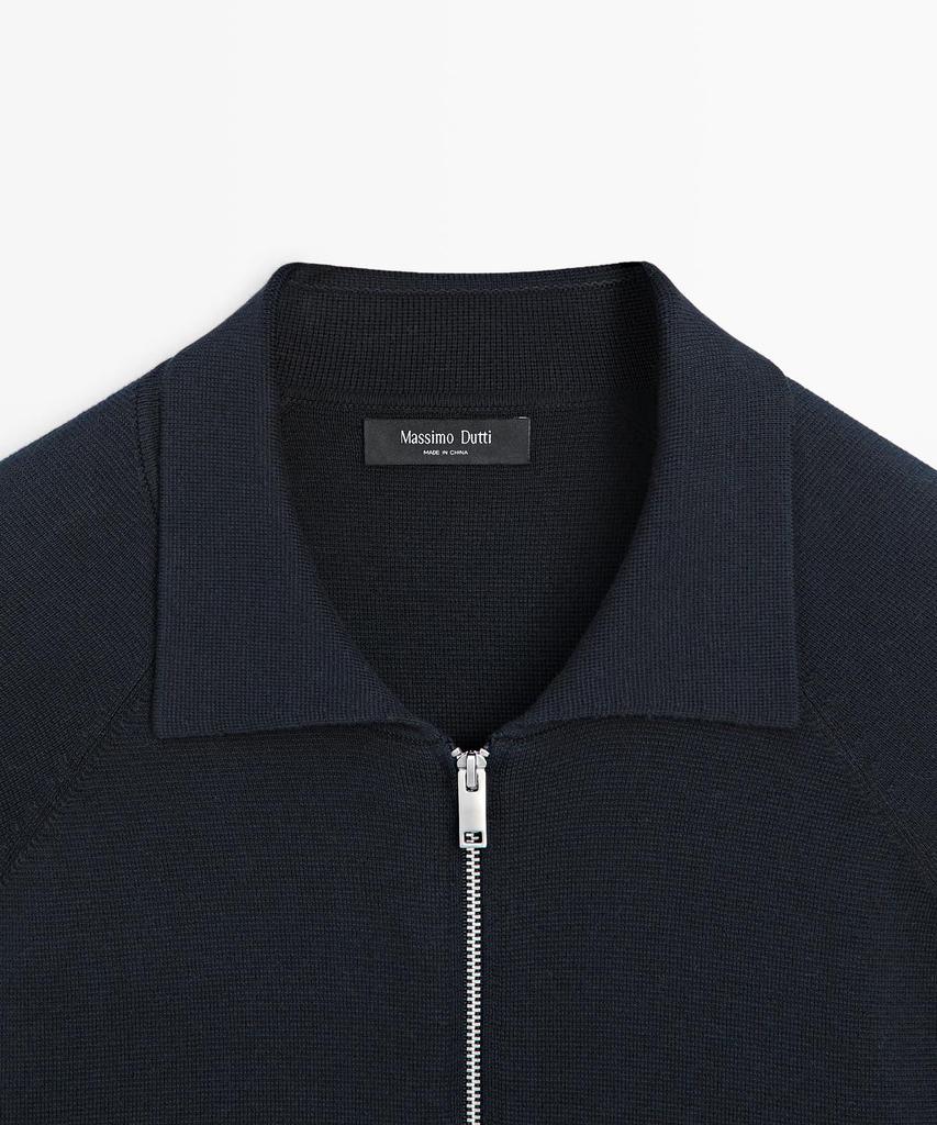 Хлопковый кардиган на молнии Massimo Dutti
