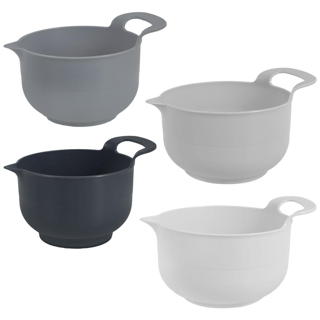 Набор из 4 пластиковых мисок для смешивания, многоразовые пластиковые вкладывающиеся миски для смешивания, многофункциональные вкладывающиеся контейнеры для кухни, для готовки, выпечки