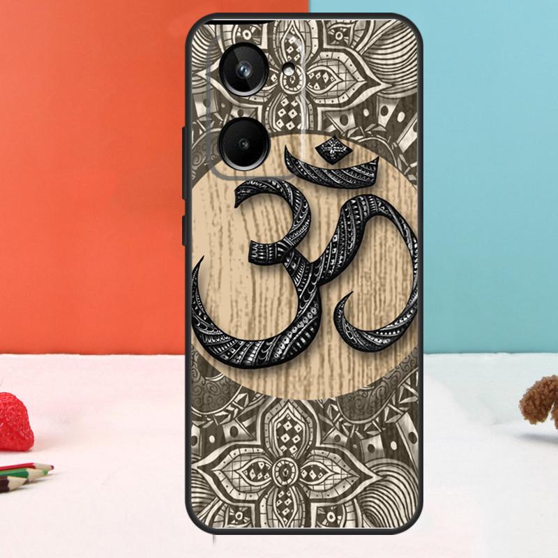 Aum om Namaste Symbol Zen Yoga For Realme C67 C75 C71 C55 C53 C61 C33 C63 C51 10 11 12 13 14 15 Pro Plus C65 GT7 Pro Case