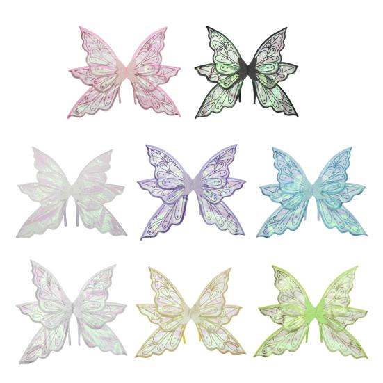 Fairy Wings for Girls Glitter Transparent Butterfly Wings Fairy Costume Halloween Angel Elf Dress Up Accessories for Masquerade Photography