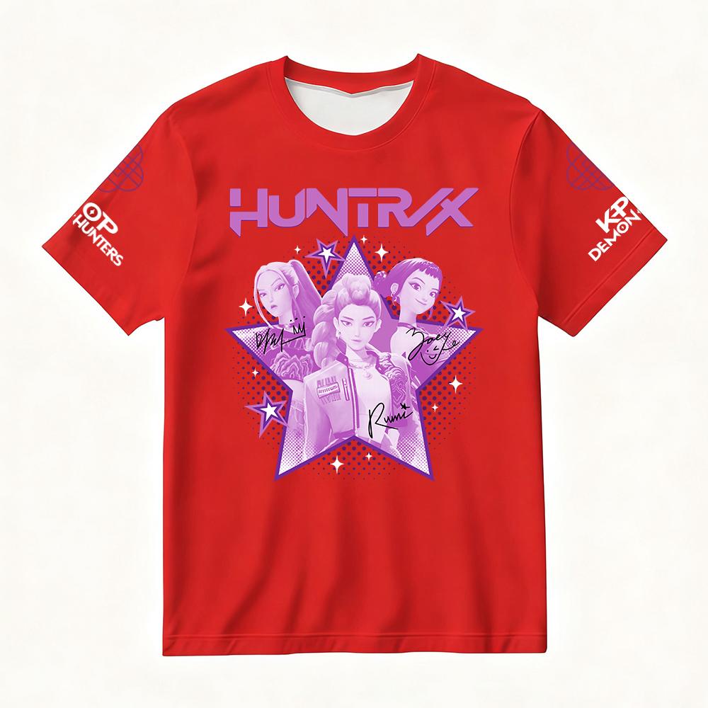 Женские футболки Женские KPop Охотники на демонов 3D Милые Принтованные Модные Повседневные Футболки