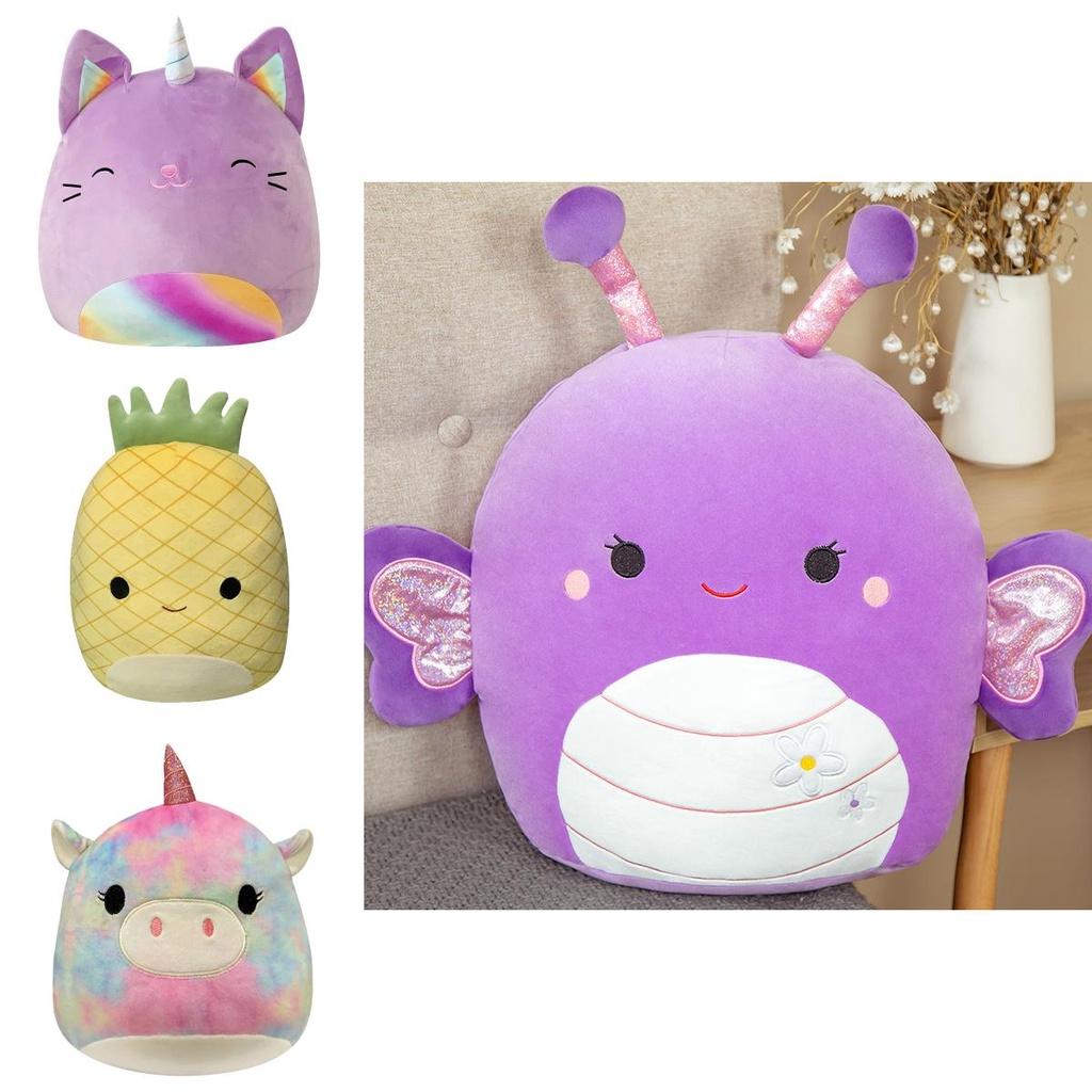 Очаровательная мягкая игрушка Squishmallows, плюшевый единорог, динозавр, мягкая подушка для детей