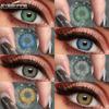Цветные контактные линзы для глаз Модные цветные зрачки для глаз Ежегодные натуральные круглые синие линзы для глаз