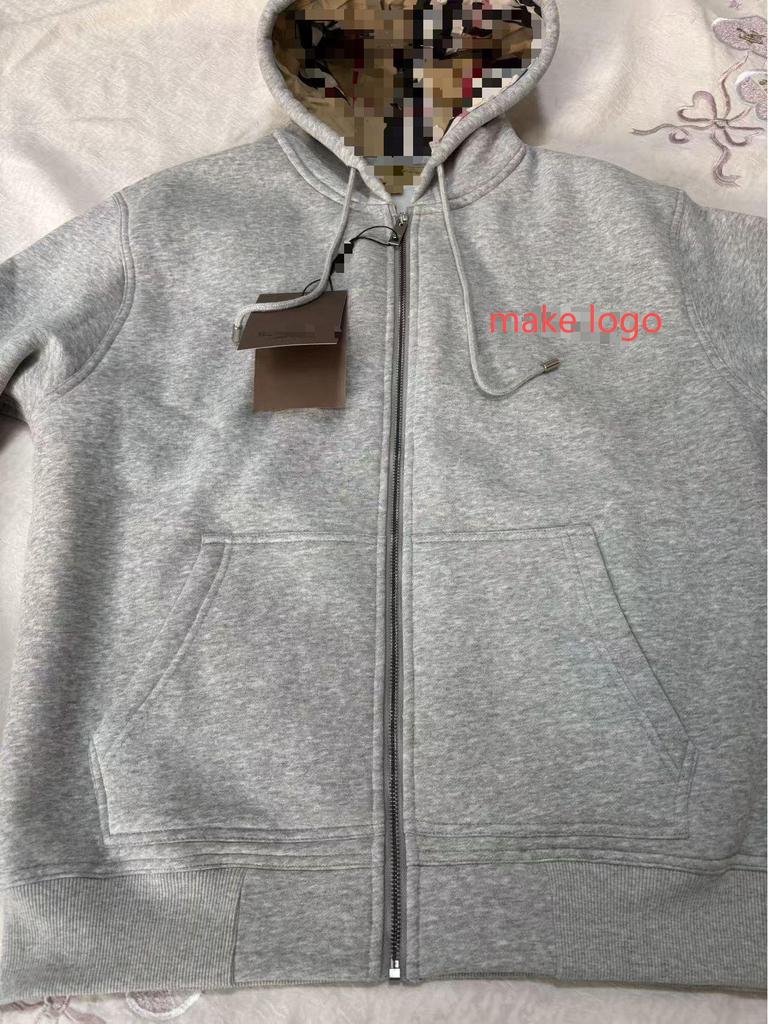 Высококачественная мужская толстовка с капюшоном в британском стиле с вышитым логотипом - Европейские размеры, Осенне-зимняя куртка