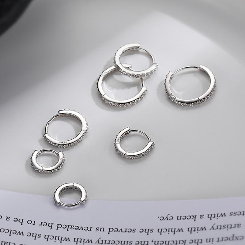 100% настоящее серебро 925 пробы минималистский богемный круглый ушной зажим для женщин панк унисекс рок серьги-кольца ювелирные изделия аксессуары