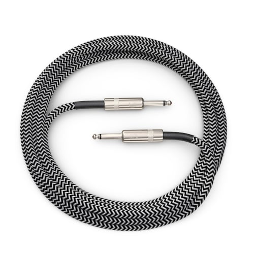 D'Addario Custom Series Braided Instrument Cable, Gray, PW-BG-10BG (3.0m S-S)