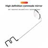 Bike Stainless Steel Bicycle Cycling Horse Riding Glass Mirror 360 Adjustment Rear View Mount Mirror Helmet Eyeglass Rear View