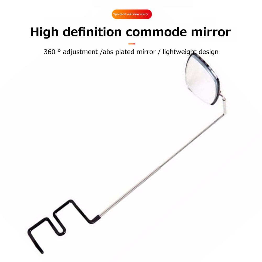 Bike Stainless Steel Bicycle Cycling Horse Riding Glass Mirror 360 Adjustment Rear View Mount Mirror Helmet Eyeglass Rear View