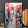 Романтическая городская пара Париж Эйфелева башня картина маслом на холсте Art Cuadro постеры и принты скандинавская настенная картина для гостиной