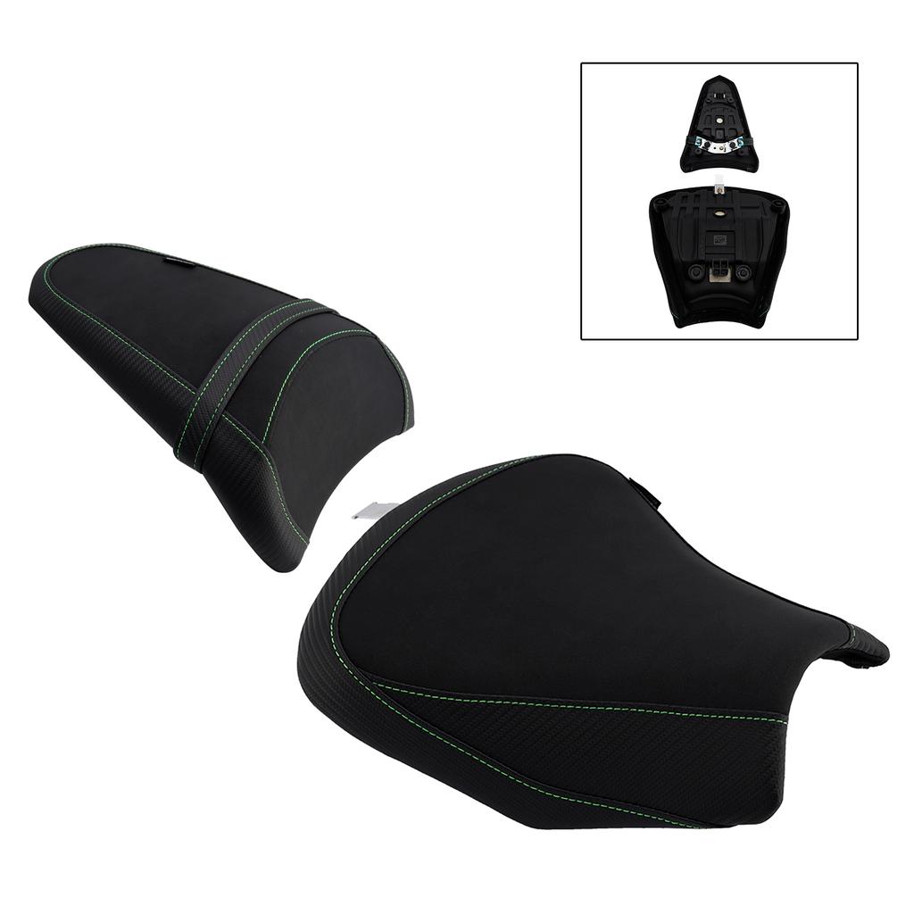 Front&Rear Raider Passenger Cushion Kit Green For Kawasaki Ninja 650 Z650 17-25