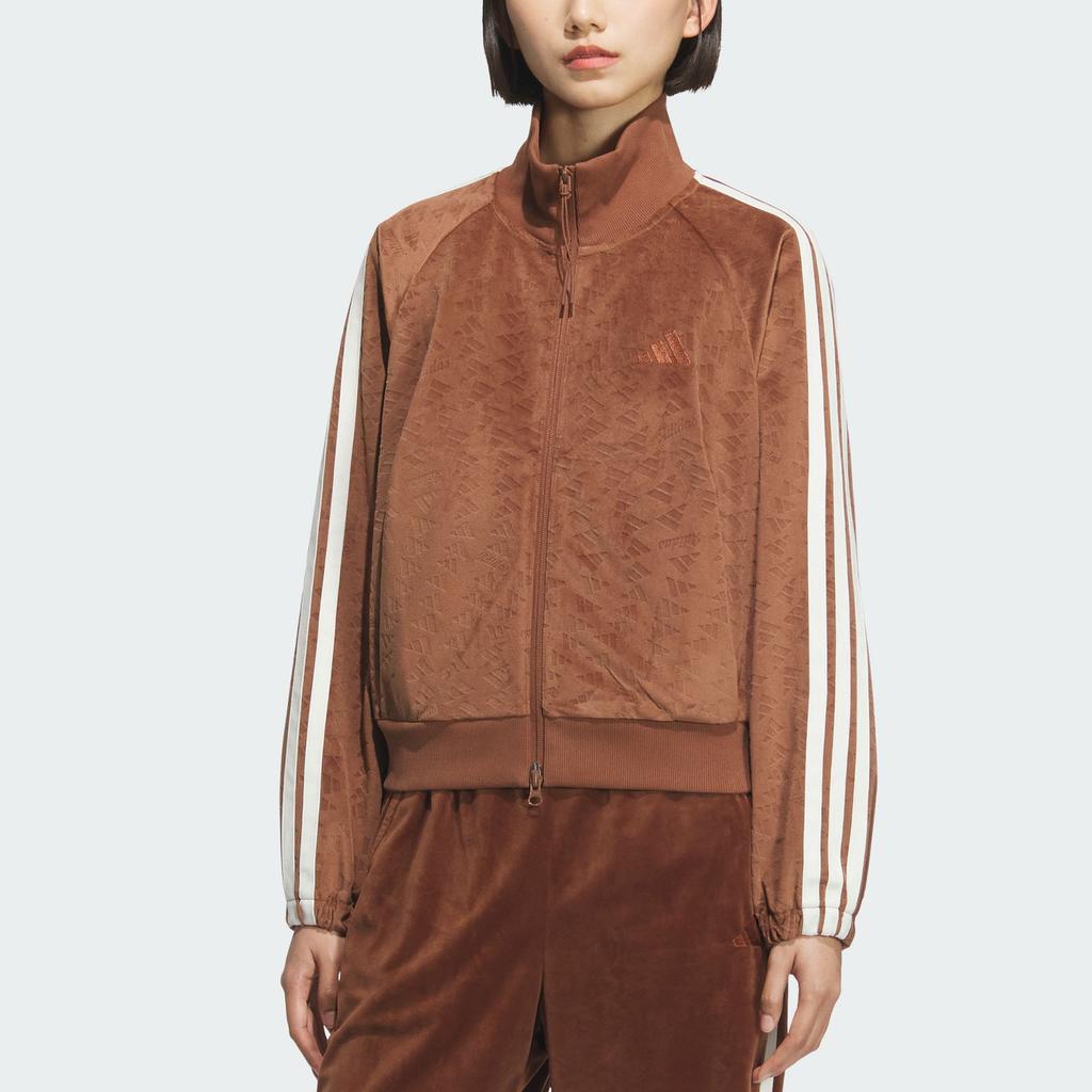 Adidas FW25 Story Velvet Модная Спортивная Повседневная Короткая Куртка Женская Куртки KC0175