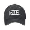 Логотип NIN Nine Inch Nails Джинсовая Ткань Кепка Повседневные Бейсболки Регулируемая Шляпа Летние Унисекс Бейсболки
