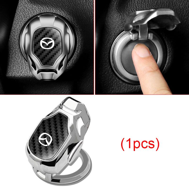 1pcs Car One Button Start Protective Cover Ignition Device Sticker For Mazda 3 5 6 323 626 CX-3 CX-4 CX-5 CX-7 Axela RX8 MX3 MX5