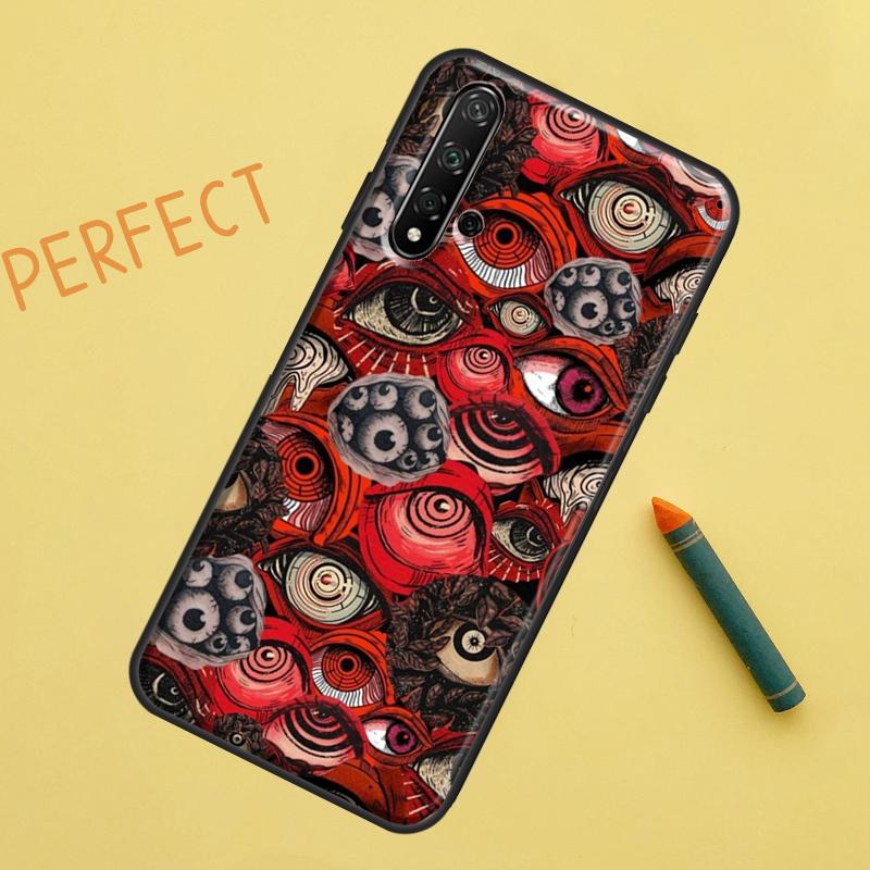 Страшные Глаза Лица Для Huawei Nova Y91 Y70 Y72 Y73 Y60 Y90 Y61 8i 7i 11i 12i 12s 9 10 SE P20 P30 P40 Lite Чехол