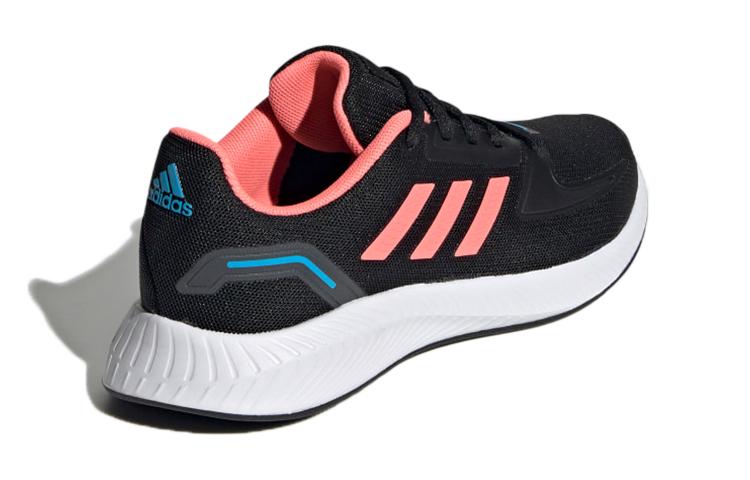 adidas Runfalcon 2.0 Удобные, нескользящие, износостойкие, дышащие низкие кроссовки для бега Черно-розовые Детские GX3537