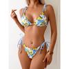 Sexy Fruit Print Micro Bikini Women Tie Up Strap Push Up Triangle Swimsuit Beach Bathing Suit Holiday 2 Piece Swimwear