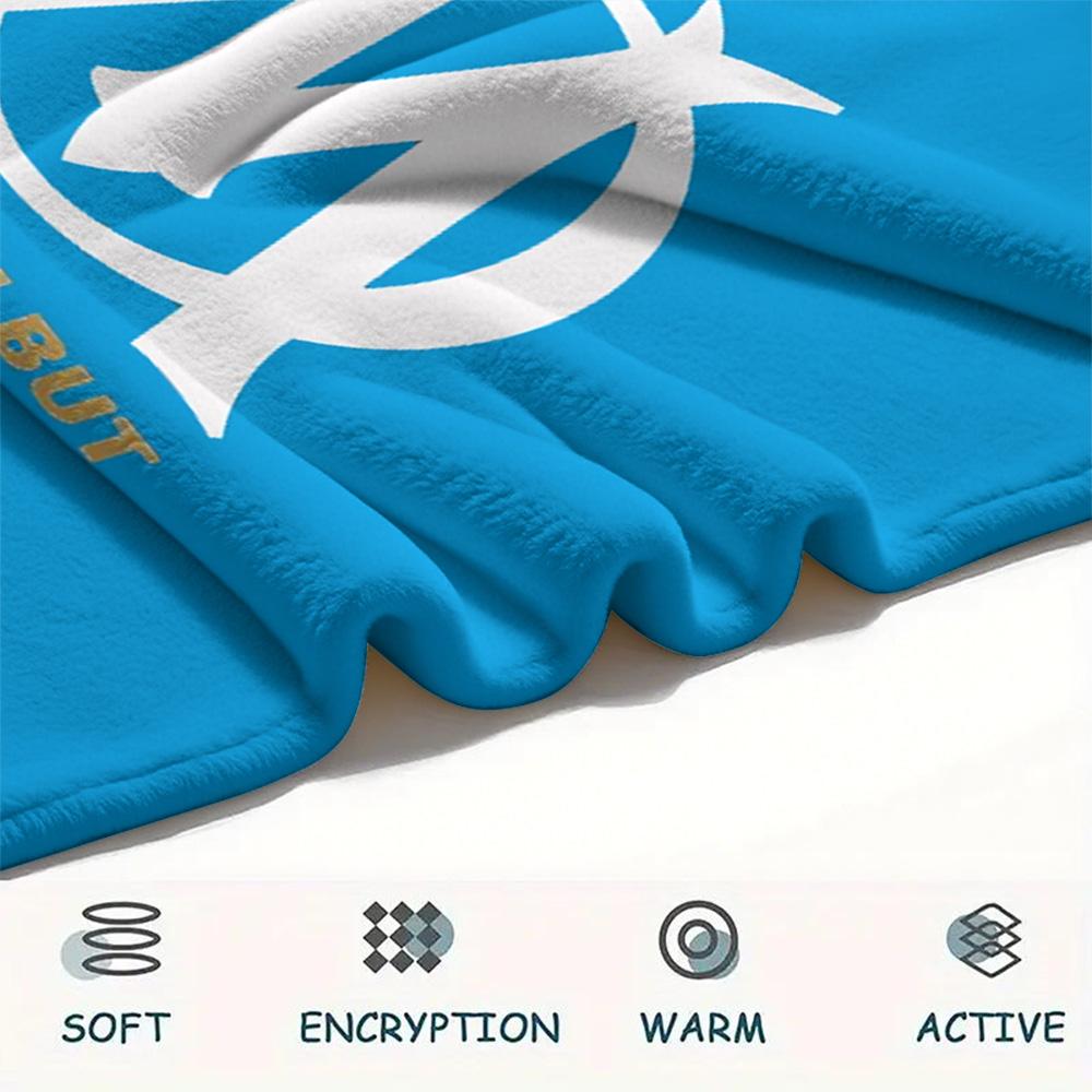1Pc Olympique de Marseille Print Flannel Blanket High Quality Warm Comfortable Cover for All Seasons Perfect for Gifts Home Decor