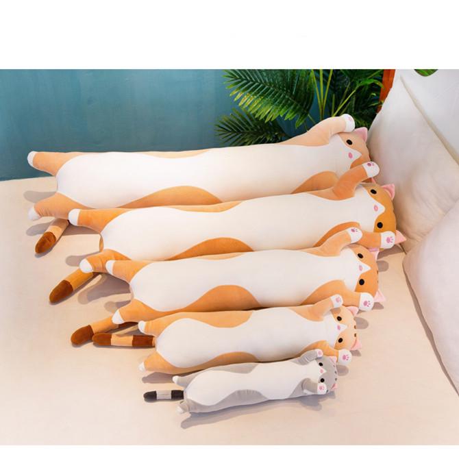 Baby Long Cat Plush Toy Adult Soft Stuffed Kitten Pillow Kids Children Sleeping Pillow Home Decor