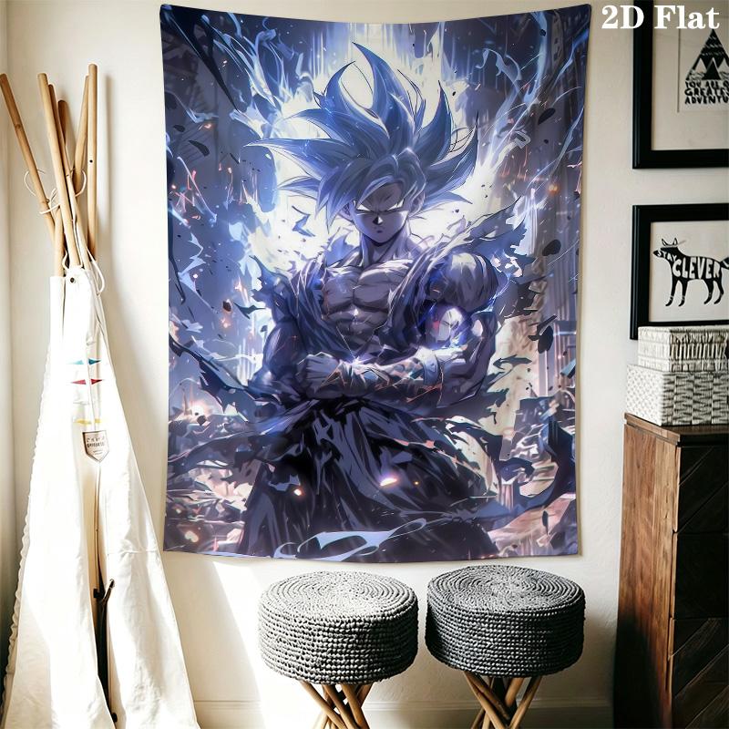 Son Goku Wall Tapestry Aesthetic Wall Hanging Printed Fabric Blanket Decorative Tapestries For Bedroom Living Room Home Decor