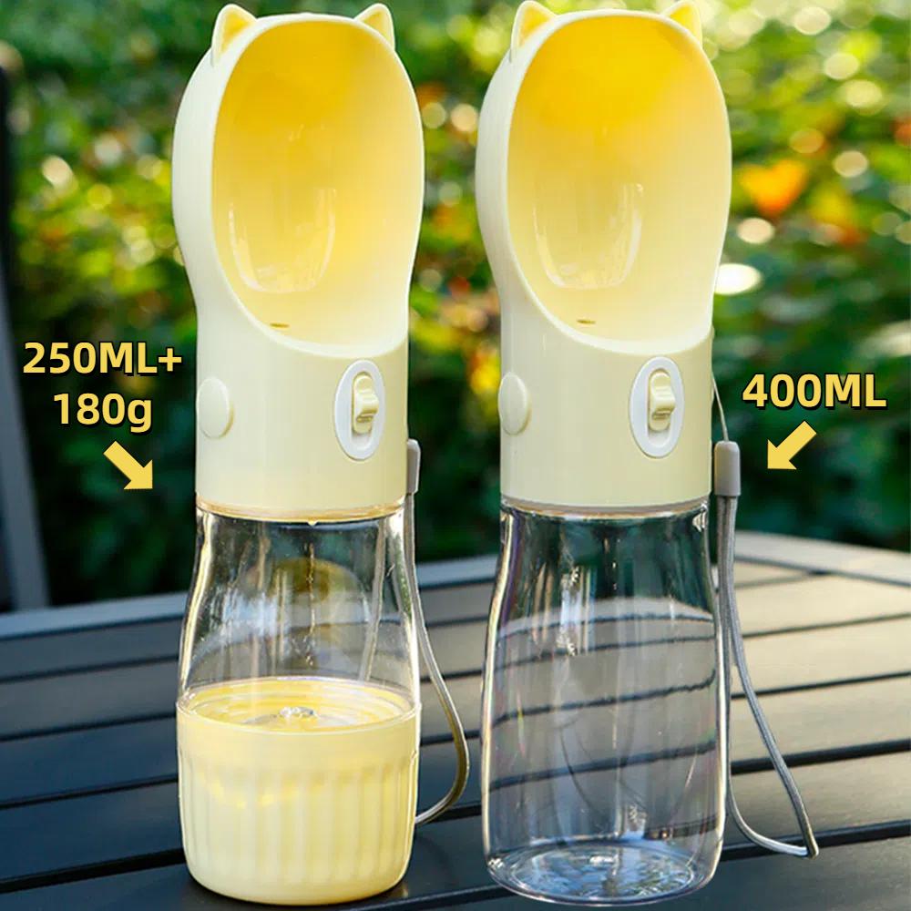 2in1 Dog Portable Water Bottle for Small Large Pet Cats Food Feeder Leak Proof Outdoor Travel Drink Bowl Puppy Chihuahua Supplie