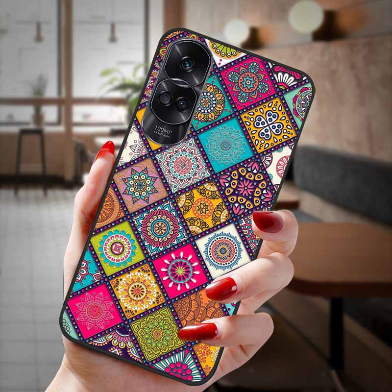 Чехол для Honor 90 Lite 5G 3D Цветочный Рельефный Тиснение Силиконовый Задний Чехол Для Honor 90 Чехол Honor90 Pro 90Pro 90Lite Мягкий Защитный