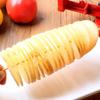 Спиральный резак для картофеля с ручным приводом из нержавеющей стали, резины, пищевой скрученный инструмент для нарезки картофеля