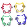Hand Held Tambourine Metal Bell Plastic Percussion for KTV Party Kid Game Toy