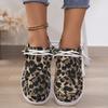 Fashion New Women's Flats Round Toe Flat Shoes for Women Platform Lace-up Leopard Corlor Ladies Shoes Outdoor Fashion Light Causal Flats