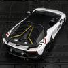 Масштаб 1/24 Lambo Aventador SVJ63, литая под давлением модель автомобиля, игрушечный автомобиль с откатным механизмом, звуком и светом для детей, коллекция подарков для мальчиков и девочек