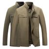 Cotton Jacket Middle-aged and Elderly Pure Cotton Loose Jacket Stand-up Collar Men's Spring and Autumn Coat Middle-aged Dad Clothing Spring and Autumn