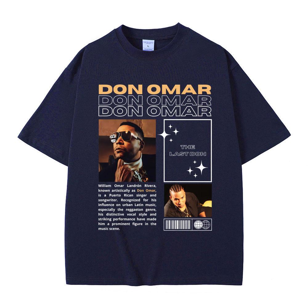 Редкие футболки с графикой Singer Don Omar The Last Don для мужчин и женщин, хип-хоп, винтажные, оверсайз, мужская мода, повседневная хлопковая футболка