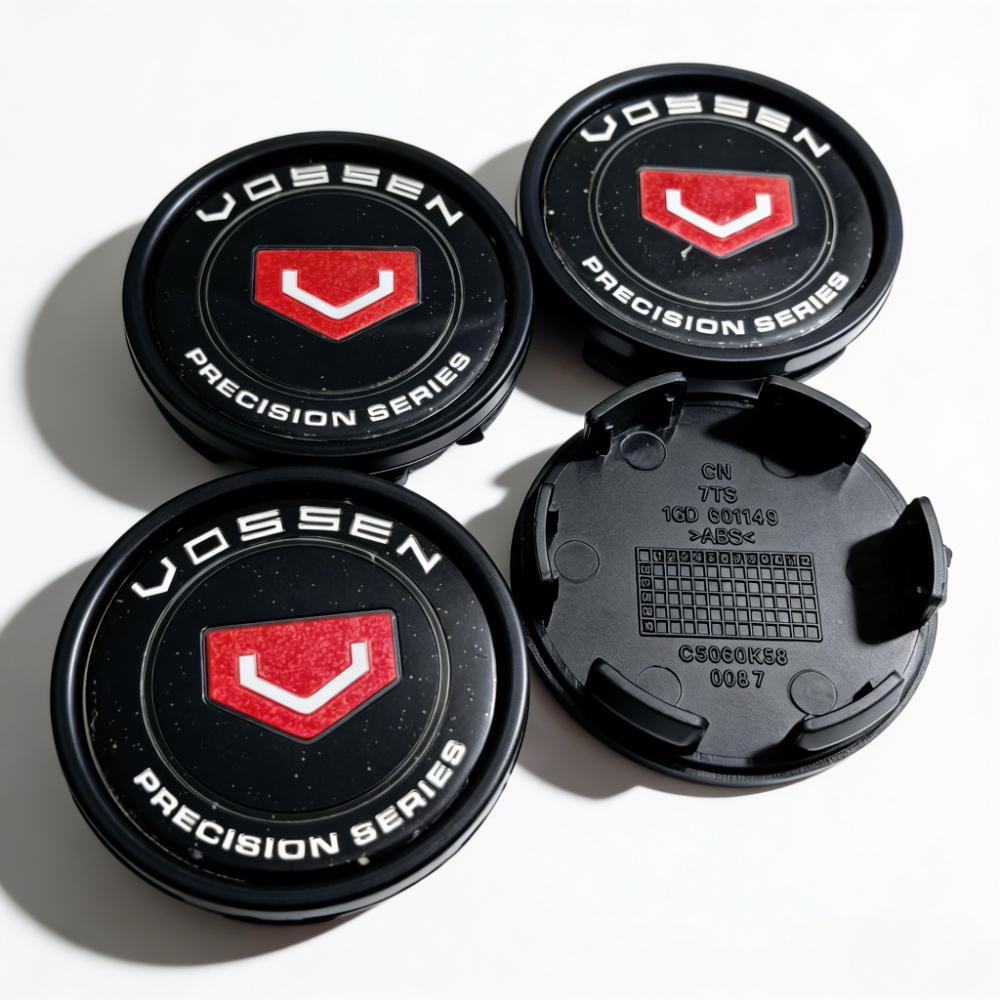 4pcs VOSSEN Logo Emblem Car Wheel Center Caps O.D 58MM Clips 53MM Wheels Hub Cap Rim Hubcaps Dust Cover Replace Car Accessories