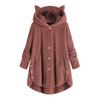 Oversized Cat Ear Hoodie with Long and Sizes PK and XL H.U.A Women's Buttons, Sleeves, Spring, Autumn, Winter,