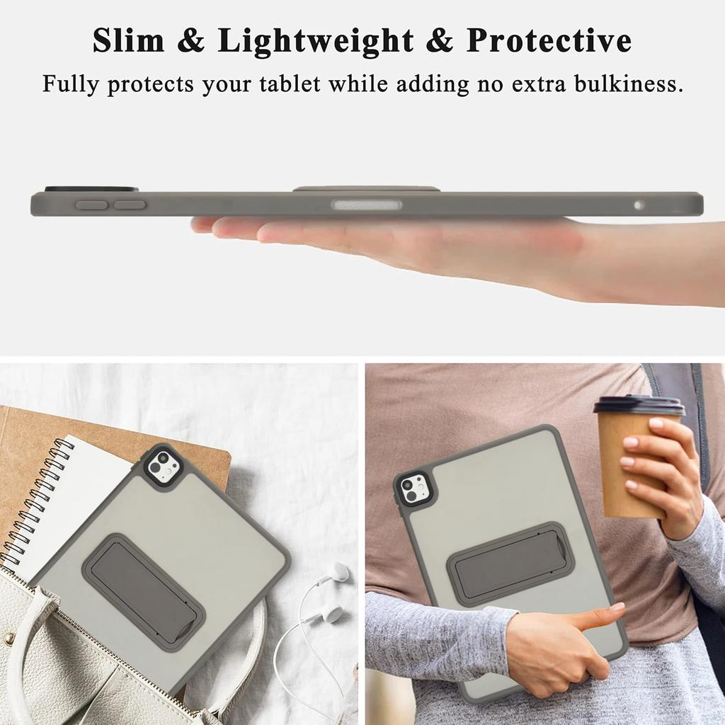 Matte Stand Case For iPad Pro Air 4 5 6 7 8 9th 10th Generation Cases Translucent 10.2 10.9 11 12.9 13 Mini Kickstand Cover