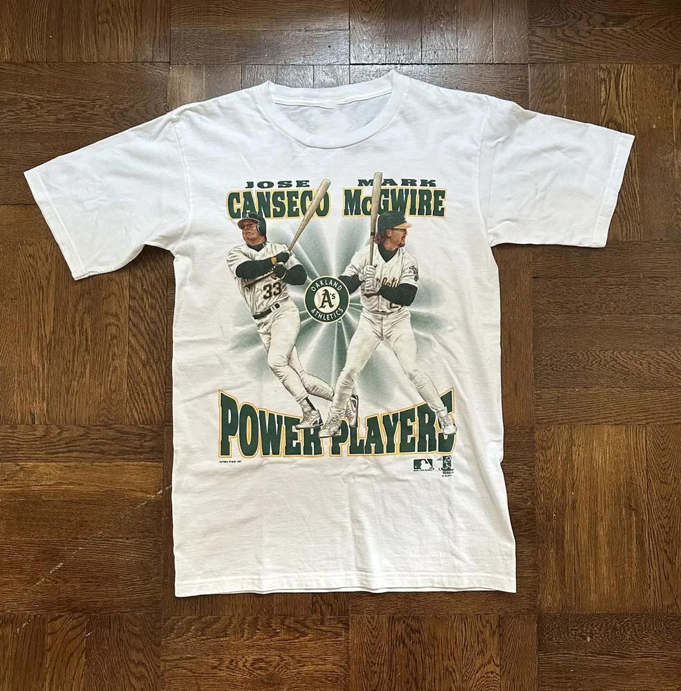 Винтажная белая футболка Jose Canseco Mark McGuire S-234XL A346 Унисекс
