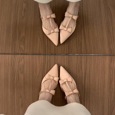 Jonmei для San атласная сумка голова полушлепанцы женские летние носить с юбкой темперамент бант крутые шлепанцы