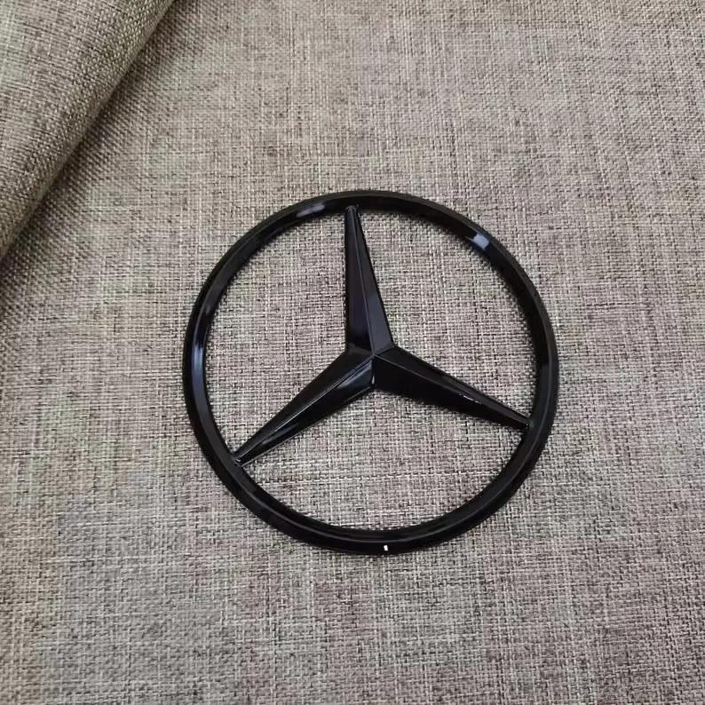 C200 E200 Для Mercedes Benz 90 мм ABS Хром Черный Логотип Знак Mercedes Задняя Звезда Для Mercedes Benz W203 W206 W212 X253 W16