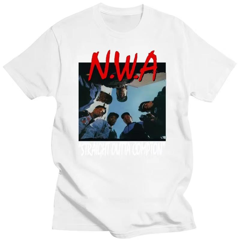 2025 Новое поступление футболок NWA STRAIGHT OUTTA COMPTON Мужская черная рэп-футболка НОВАЯ футболка Подарок Больше размеров и цветов фирменный топ