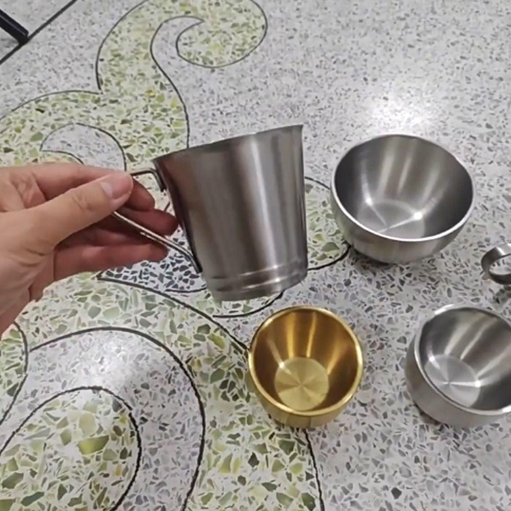 Drinkware Stainless Steel Double Cup Durable Sturdy Drinking Cup Thicked Personalized Tea Cup Water