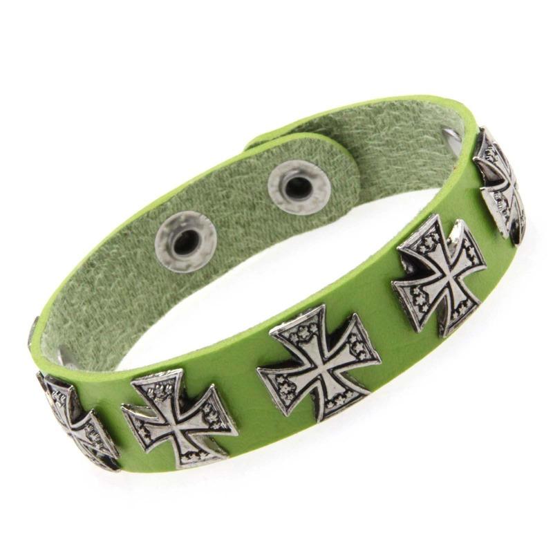 Hipster Hipster Female Personality Vintage Alloy Cross Hip Hop Bracelet Punk Stainless Steel Snap Bracelet