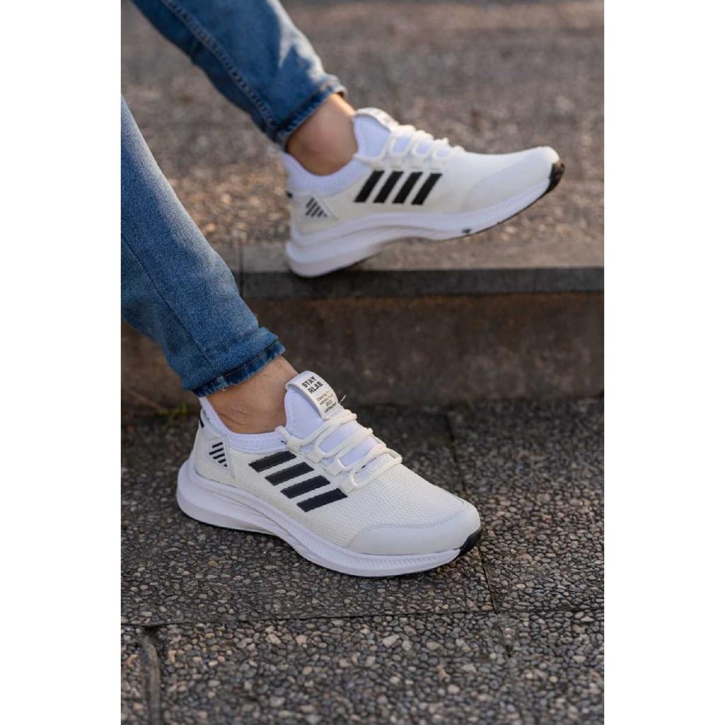 Мужские белые резиновые 4-линейные ортопедические повседневные кроссовки Wsb0716