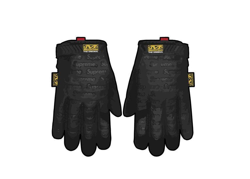 Supreme Mechanix Черные кожаные рабочие перчатки