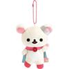 San-X Rilakkuma "Gaming Rilakkuma" Plush Keychain - Strawberry Hero MV20101 H140 W110 D60mm