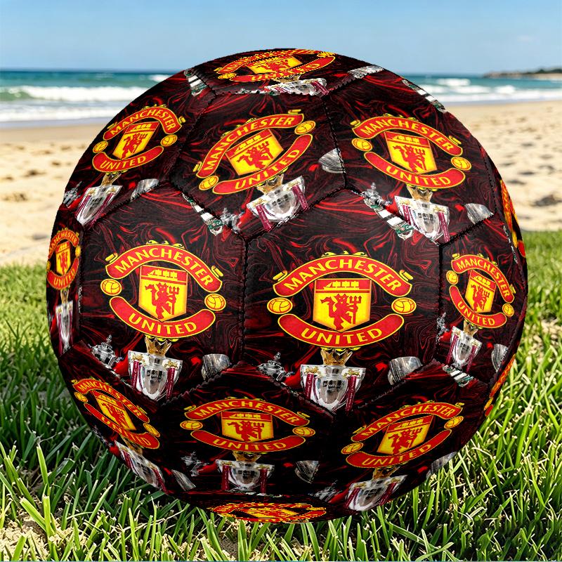 Футбольный мяч Football United F.C, размер 5, с принтом. Износостойкий футбольный мяч из ПУ для матчей, тренировок и ежедневной практики. Подарок на день рождения для футбольных фанатов