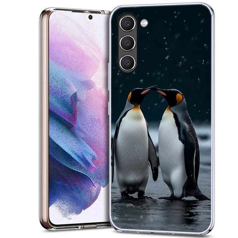 Penguins Love at the North Pole Phone Case for Samsung A54 A14 A24 A34 A17 A37 A57 A55 A35 A25 A15 A13 A23 A33 A53 A07 A05S A04S
