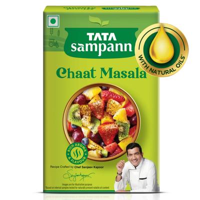 TATA Sampann Чат Масала 100 г Упаковка 1 с Натуральными Маслами Насыщенный Аромат Разработано Шеф-поваром Сандживом Капуром