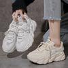 Мода 2024 года, белые женские туфли, новые массивные кроссовки для женщин, белые вулканизированные туфли на шнуровке, повседневная модная обувь для пап, кроссовки на платформе