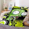 АНIME I-invader Z-zim Плед Теплый И Мягкий Подходит Для Спальни Гостиной Дивана-кровати Офиса Путешествий Кемпинга