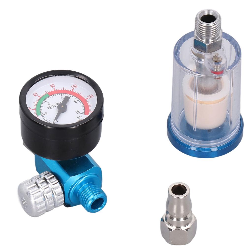 Spray Gun Air Regulator Iron Plastic Brass Pneumatic Tool Accessory for Paint Guns 14in