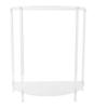 Acrylic Side Table Semiellipse 2 Tier Small Nightstand for Living Room Bedroom Bedside Wall